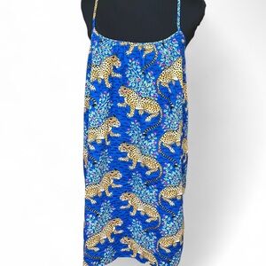 Printfresh Blue and Yellow Leopard Skirt